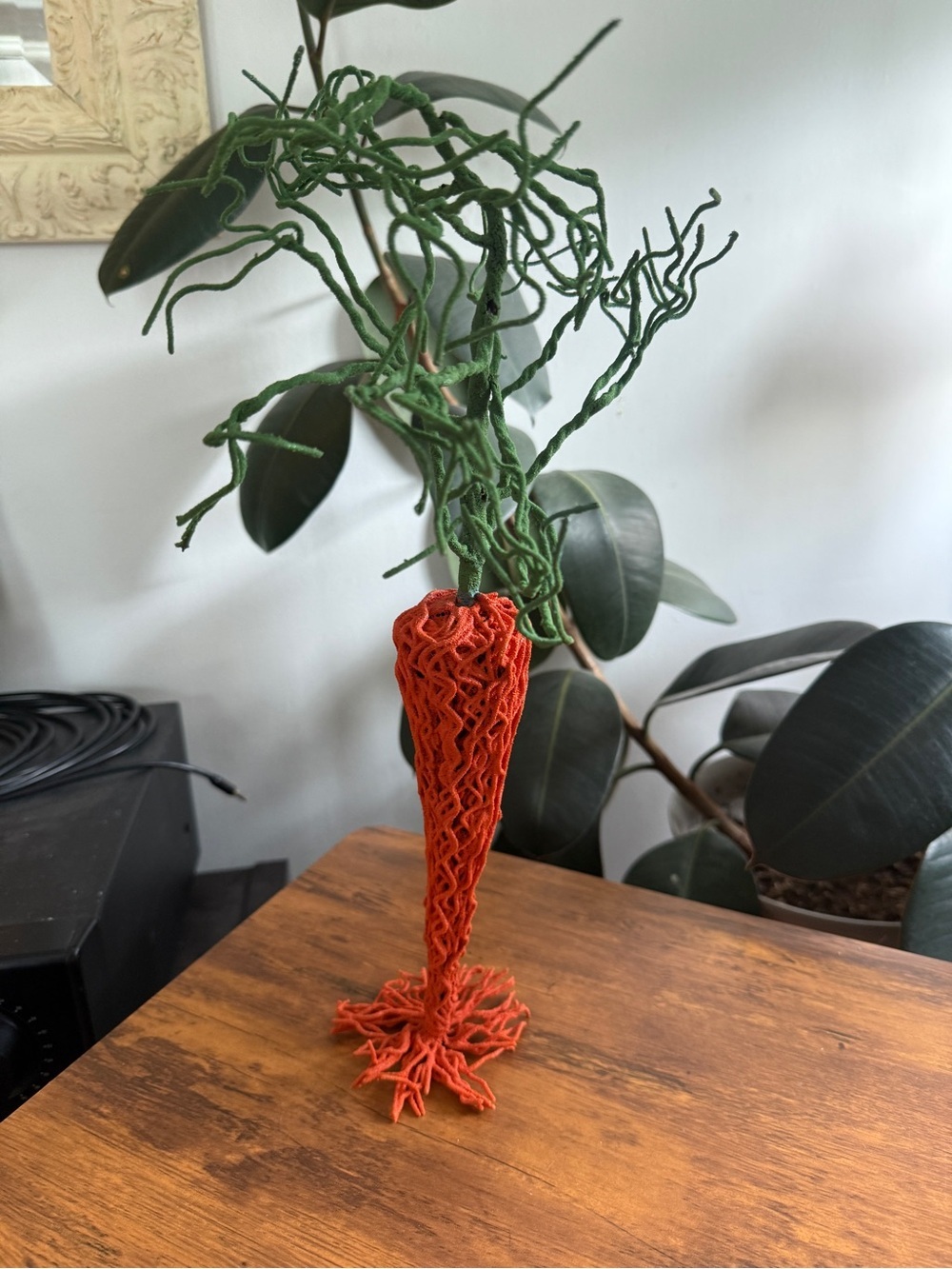 Handmade Orange carrot Easter decor tree